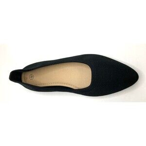 Women's Shoes Classic Black Slip-On Knit Flats sz 8 Excellent Condition Comfort